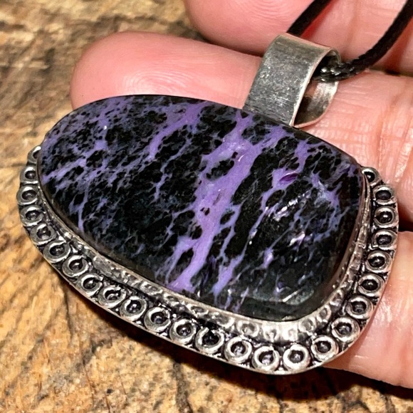 Charoite “Transformation Stone” 1 1/2”x2” Pendant - Picture 1 of 14